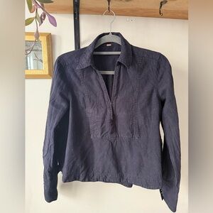 Free People Navy Blue Top